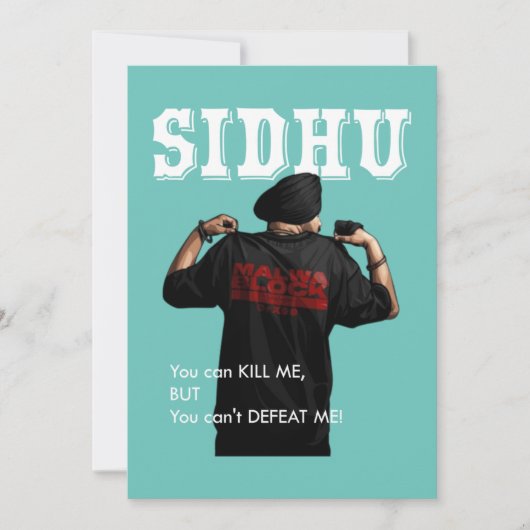Sidhu Moosewala Desi Merch Punjabi Pullover Einladung (Vorderseite)