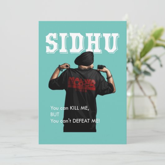 Sidhu Moosewala Desi Merch Punjabi Pullover Einladung (Stehend Vorderseite)