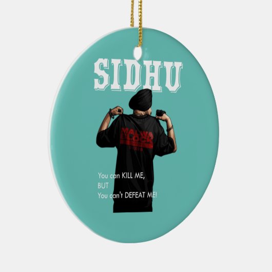 Sidhu Moosewala Desi Merch Punjabi Pullover Keramik Ornament (Rechts)