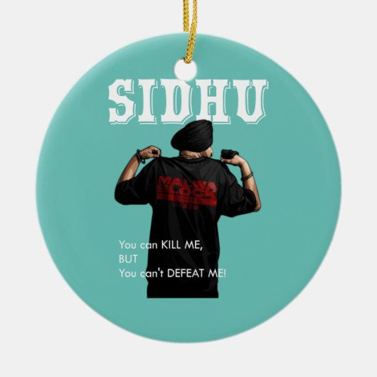 Sidhu Moosewala Desi Merch Punjabi Pullover Keramik Ornament (Vorne)