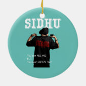 Sidhu Moosewala Desi Merch Punjabi Pullover Keramik Ornament (Hinten)