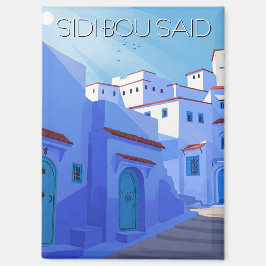 Sidi Bou sagte Tunesien Reisen Abstrakt Magnet