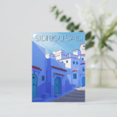 Sidi Bou sagte Tunesien Reisen Abstrakt Postkarte (Stehend Vorderseite)