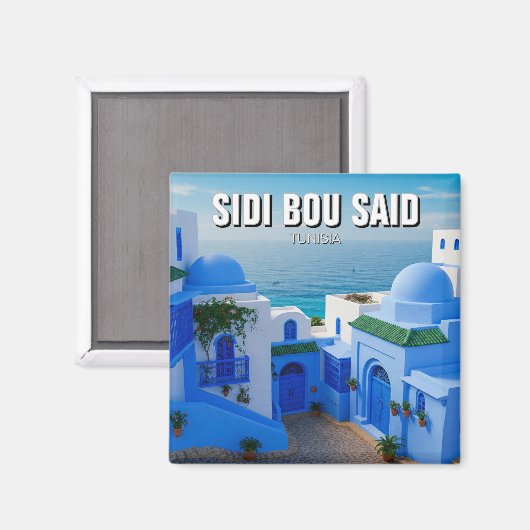 Sidi Bou sagte Tunesien Reisen Magnet (Vorderseite/Rückseite)