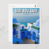 Sidi Bou sagte Tunesien Reisen Postkarte (Vorne/Hinten)