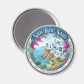 Sidi Bou Said Kliff Tunesien Magnet (Vorderseite/Rückseite)
