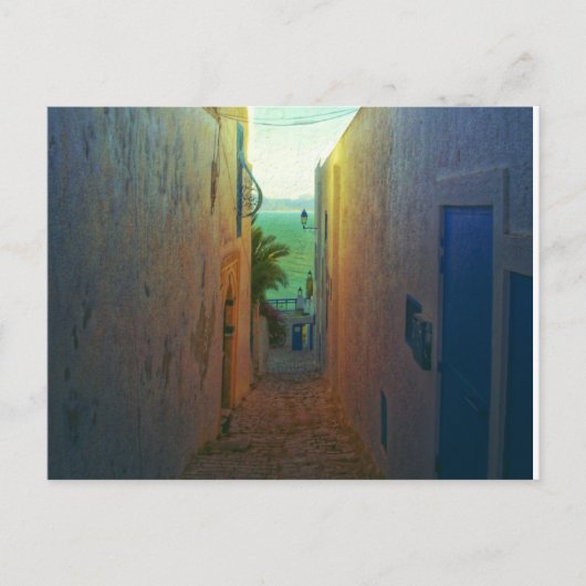 Sidi Bou Said Laneway Postkarte (Vorderseite)