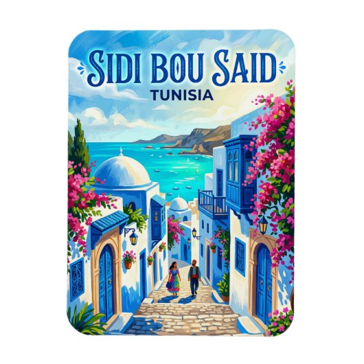 Sidi Bou Said Tunesien Magnet (Vertikal)