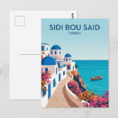 Sidi Bou Said Tunesien Postkarte (Vorne/Hinten)
