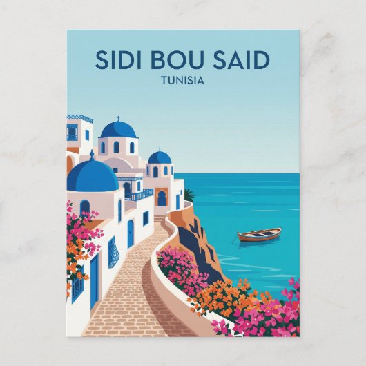 Sidi Bou Said Tunesien Postkarte (Vorderseite)
