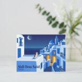 Sidi Bou Said Tunesien Postkarte (Stehend Vorderseite)