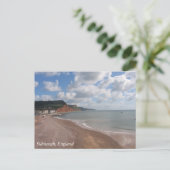 Sidmouth Beach Postcard Postkarte (Stehend Vorderseite)