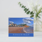 Sidmouth Beach Postcard Postkarte (Stehend Vorderseite)