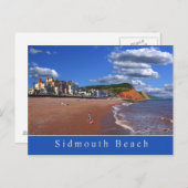 Sidmouth Beach Postcard Postkarte (Vorne/Hinten)