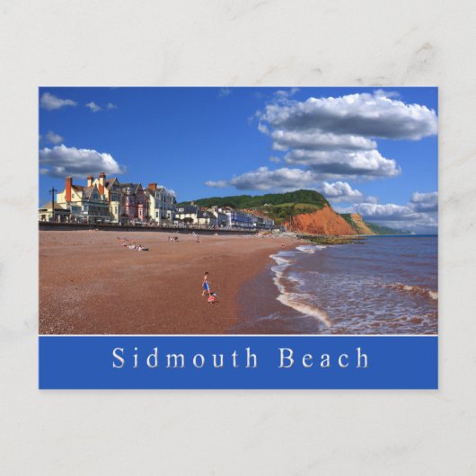Sidmouth Beach Postcard Postkarte (Vorderseite)