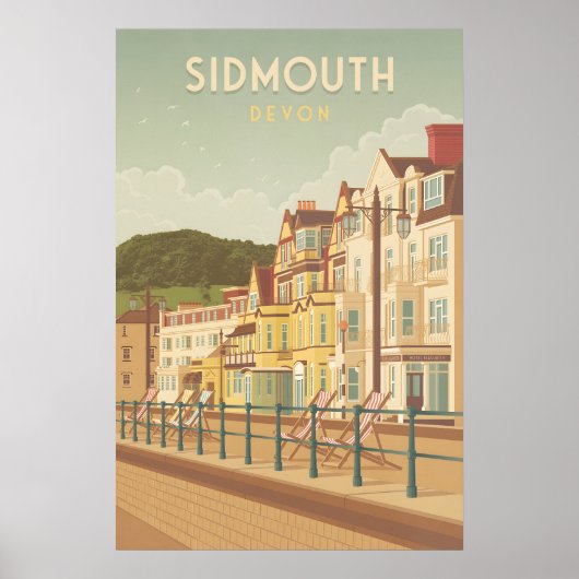 Sidmouth Devon Reiseplakat Poster (Vorne)