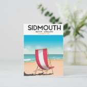 Sidmouth, Devon, Vintage Reiseplakat Postkarte (Stehend Vorderseite)