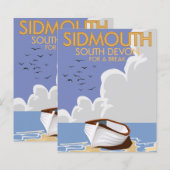 Sidmouth South Devon Vintage Reiseplakat. (Vorne/Hinten)