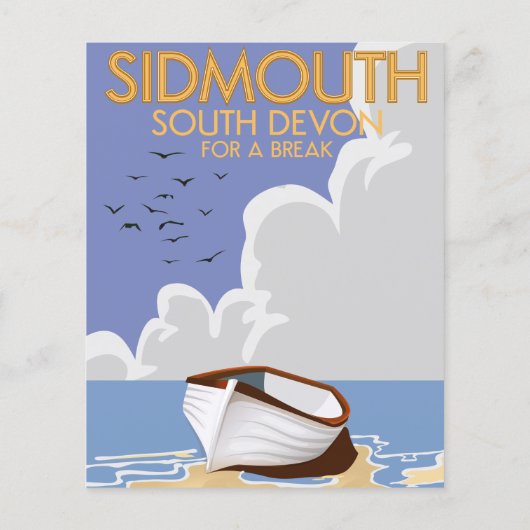 Sidmouth South Devon Vintage Reiseplakat. (Rückseite)