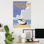 Sidmouth South Devon Vintage Reiseplakat. Poster (Heimbüro)