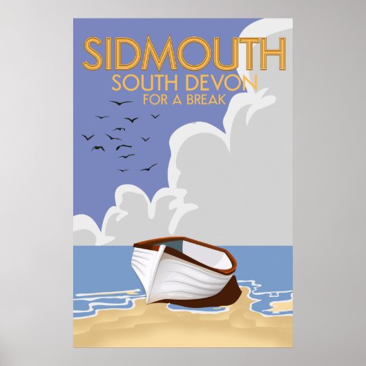 Sidmouth South Devon Vintage Reiseplakat. Poster (Vorne)