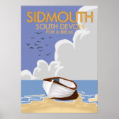 Sidmouth South Devon Vintage Reiseplakat. Poster (Vorne)