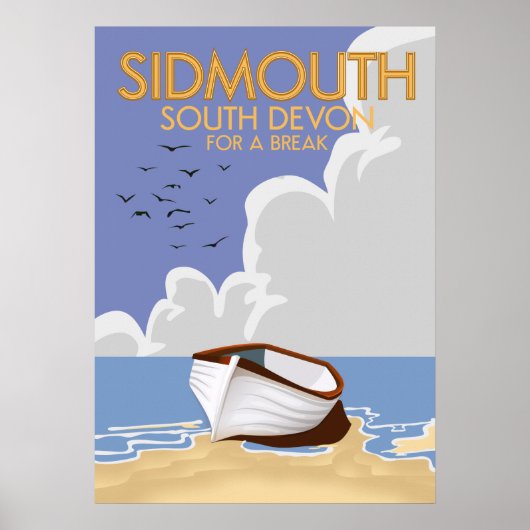 Sidmouth South Devon Vintage Reiseplakat. Poster (Vorne)