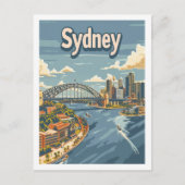 Sidney Australia Berühmter Vintage Travel Place Postkarte (Vorderseite)