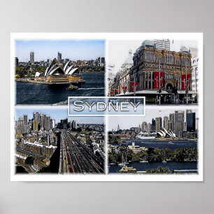 Sidney - Australien - Mosaik - Poster