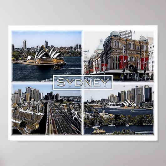 Sidney - Australien - Mosaik - Poster (Vorne)