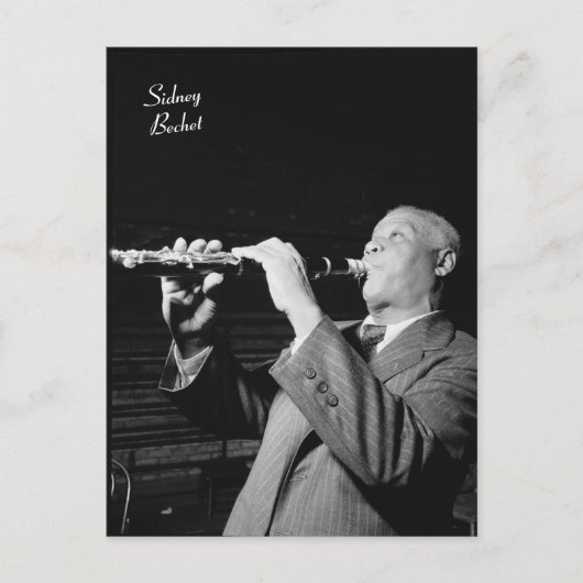 Sidney Bechet Postkarte (Vorderseite)