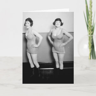 Sidney Lust Girls Vintage 1919 Glamour-Foto Karte