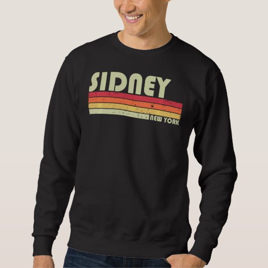 Sidney Ny New York Funny City Zuhause Roots Retro  Sweatshirt (Vorderseite)