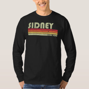 Sidney Ny New York Funny City Zuhause Roots Retro  T-Shirt