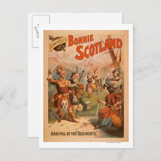 Sidney R. Ellis' Bonnie Scotland Scottish Play 4 Postkarte (Vorne/Hinten)