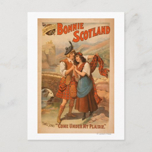 Sidney R. Ellis' Bonnie Scotland Scottish Play Postkarte (Vorderseite)