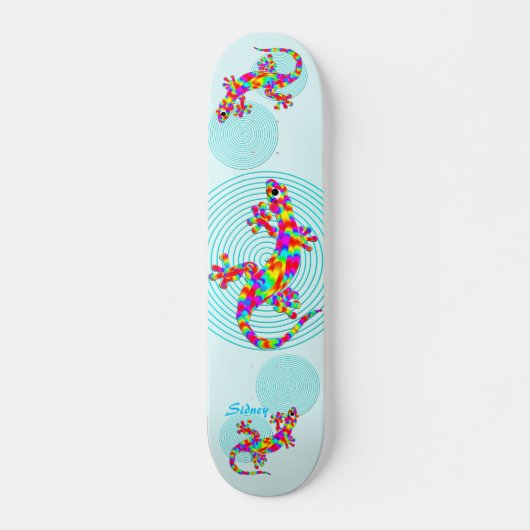 Sidney Salamander Aqua Skateboard Deck (Vorne)
