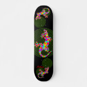 Sidney Salamander Green Circles Skateboard Deck (Vorne)