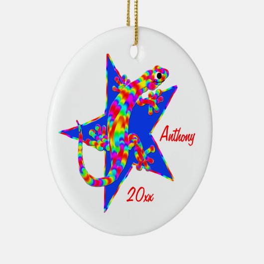 Sidney Salamander Star Christmas Keepake Ornament (Rechts)