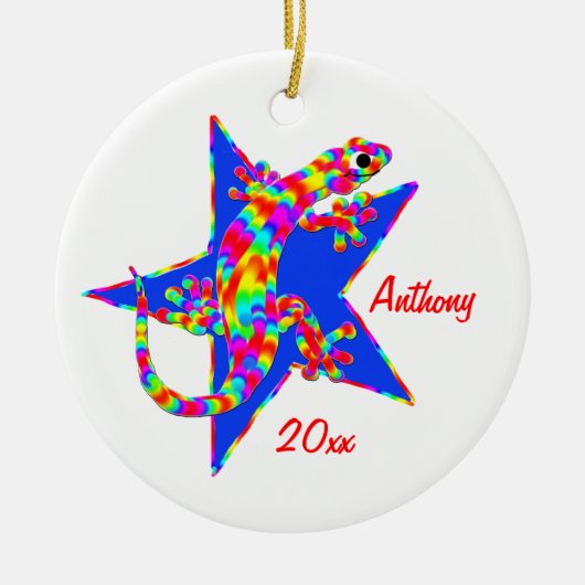 Sidney Salamander Star Christmas Keepake Ornament (Vorne)
