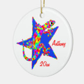 Sidney Salamander Star Christmas Keepake Ornament (Links)