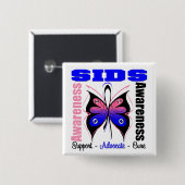 SIDS Awareness Butterfly Button (Vorne & Hinten)