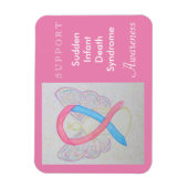 SIDS Awareness Ribbon Angel Custom Magnet (Vertikal)
