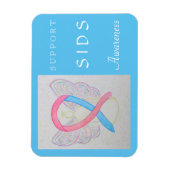 SIDS Awareness Ribbon Angel Custom Magnet (Vertikal)