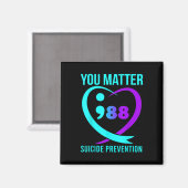 Sie 988 Suizidpräventionsbewusstsein Magnet (Vorderseite/Rückseite)