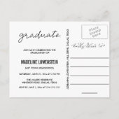 Sie absolvierte das Drehbuch drei FotoCollage Einladungspostkarte (Rückseite)