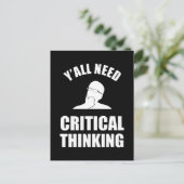 Sie alle brauchen kritisches Denken Postkarte (Stehend Vorderseite)