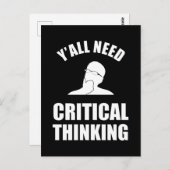 Sie alle brauchen kritisches Denken Postkarte (Vorne/Hinten)