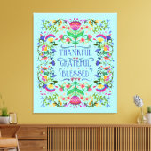 Sie anpassen | Folkart-Blume | Gesegnet Leinwanddruck (Insitu (Wohnzimmer))