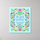 Sie anpassen | Folkart-Blume | Gesegnet Leinwanddruck (Vorderseite)